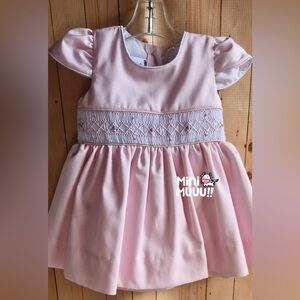 Pink Smocked Kids Dress